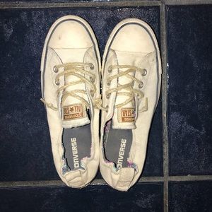 Limited Edition Beach Themed White Converse